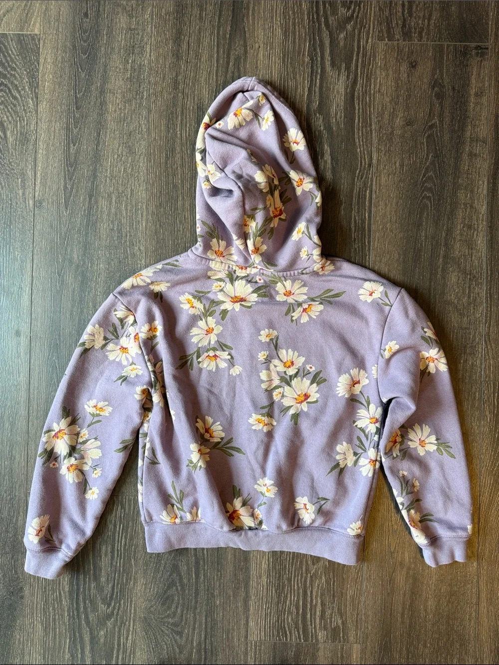GAP Lavender Floral Zip-Up Hoodie